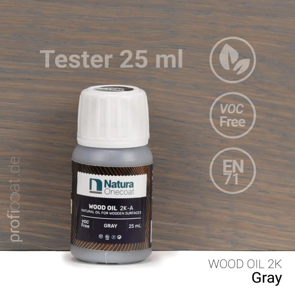 Probe Wood Oil Farbton GRAY 25ml von Natura Onecoat