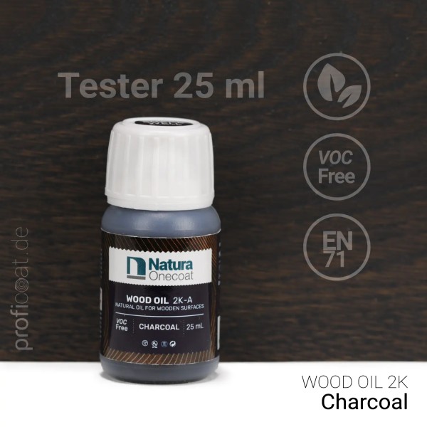 Probe Wood Oil Farbton CHARCOAL 25ml von Natura Onecoat