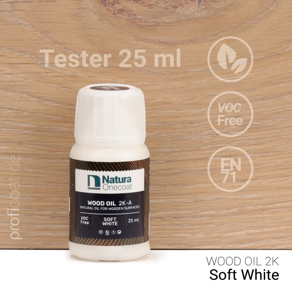 Probe Wood Oil Farbton SOFT WHITE 25ml von Natura Onecoat
