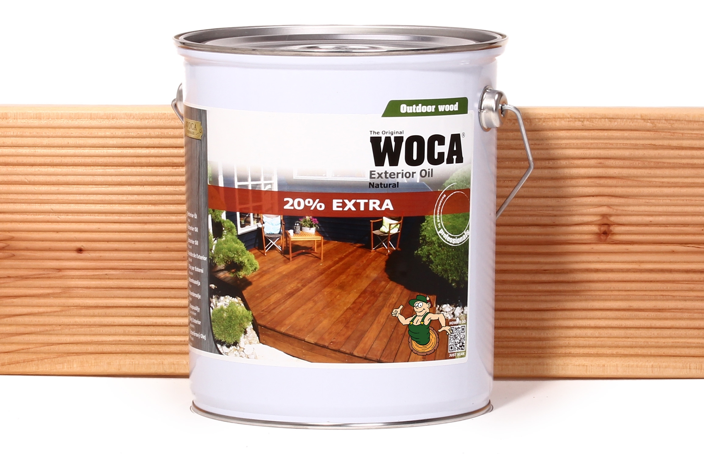 Olio Per Legno Esterno Woca Naturale - Trattamento Protettivo UV E Antifungino, Da 3 Litri